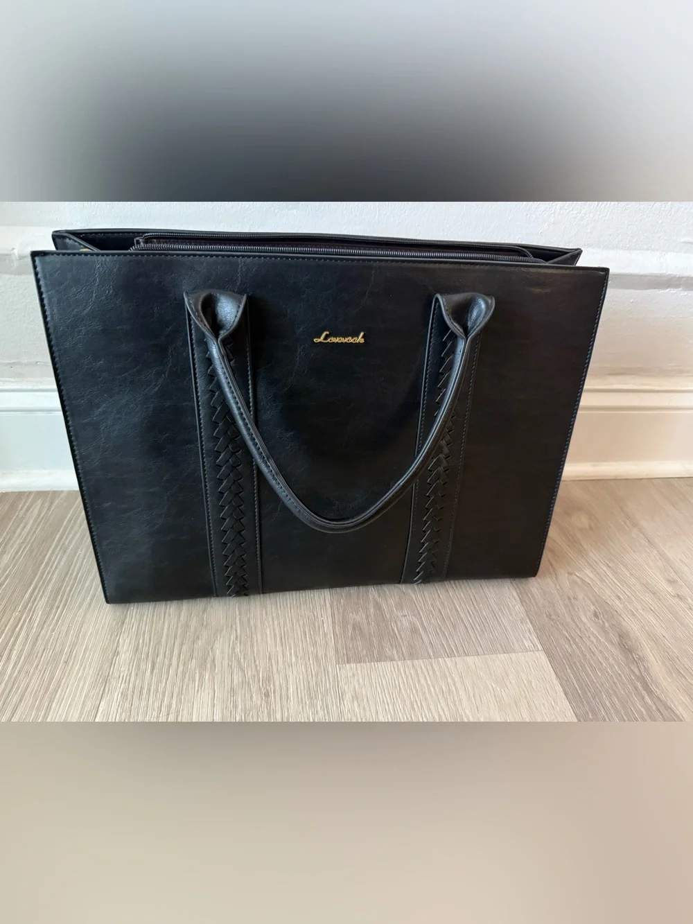 Lovevook Leather Laptop/Work Tote Bag